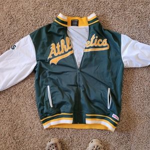 Oakland As hat and track jacet